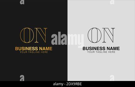 ON O N initial  based abstract modern minimal creative logo, vector template image. luxury logotype logo, initial logo. Stock Vector