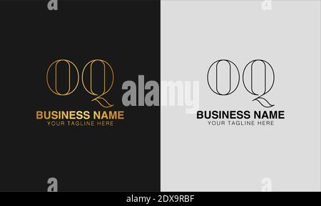 OQ O Q initial  based abstract modern minimal creative logo, vector template image. luxury logotype logo, initial logo. Stock Vector