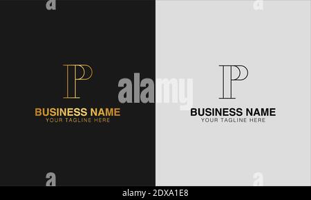 P PP initial  based abstract modern minimal creative logo, vector template image. luxury logotype logo, initial logo. Stock Vector