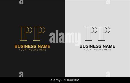 P PP initial  based abstract modern minimal creative logo, vector template image. luxury logotype logo, initial logo. Stock Vector