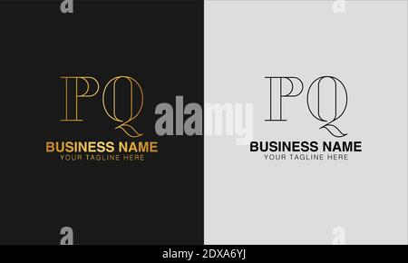 PQ P Q initial  based abstract modern minimal creative logo, vector template image. luxury logotype logo, initial logo. Stock Vector