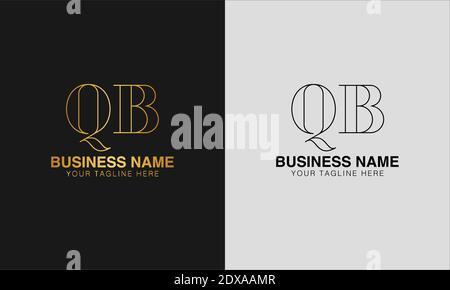 QB Q B initial  based abstract modern minimal creative logo, vector template image. luxury logotype logo, initial logo. Stock Vector