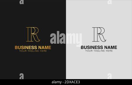 RR R initial  based abstract modern minimal creative logo, vector template image. luxury logotype logo, initial logo. Stock Vector