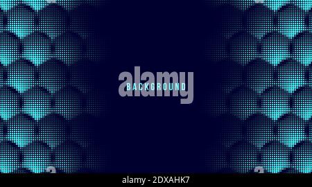 abstract hexagon halftone background vector illustration Stock Vector