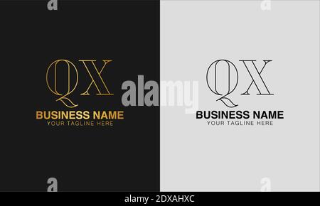 QX Q  X initial  based abstract modern minimal creative logo, vector template image. luxury logotype logo, initial logo. Stock Vector