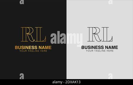 RL R L initial  based abstract modern minimal creative logo, vector template image. luxury logotype logo, initial logo. Stock Vector