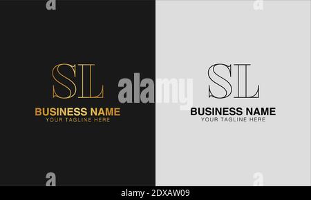 SL S L initial  based abstract modern minimal creative logo, vector template image. luxury logotype logo, initial logo. Stock Vector
