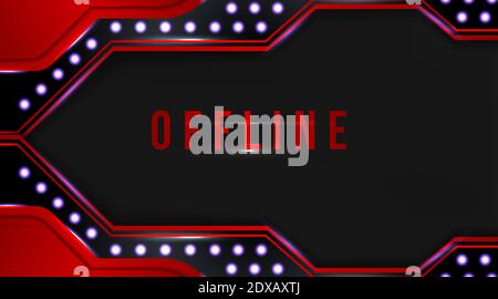 Modern offline banner with abstract background for twitch Stock Vector