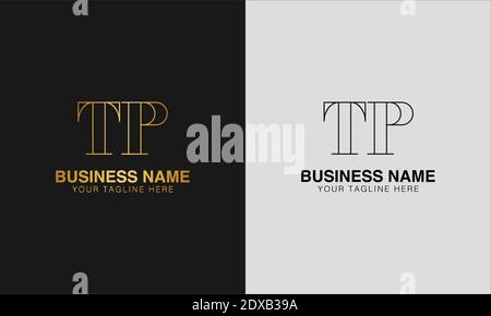 TP T  P initial  based abstract modern minimal creative logo, vector template image. luxury logotype logo, initial logo. Stock Vector
