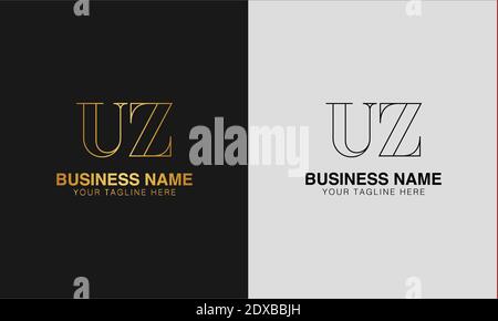 UZ U Z initial  based abstract modern minimal creative logo, vector template image. luxury logotype logo, initial logo. Stock Vector