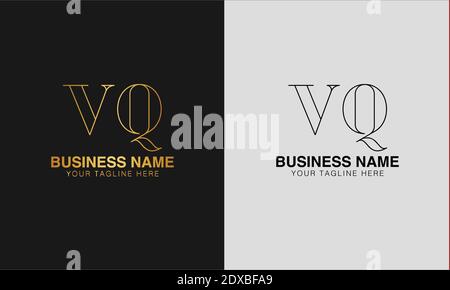 VQ V Q initial  based abstract modern minimal creative logo, vector template image. luxury logotype logo, initial logo. Stock Vector