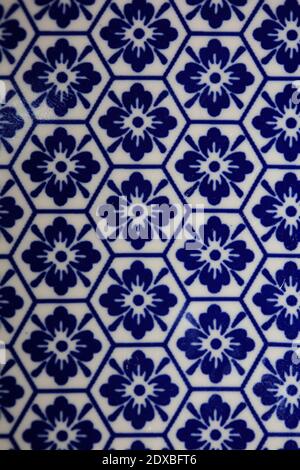 Blue and white flowers pattern macro background fifty megapixels prints Stock Photo