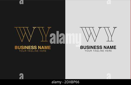 WY W Y initial  based abstract modern minimal creative logo, vector template image. luxury logotype logo, initial logo. Stock Vector