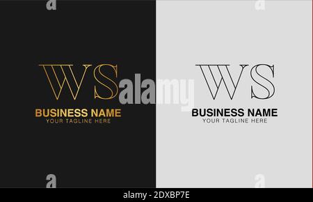 WS W  S initial  based abstract modern minimal creative logo, vector template image. luxury logotype logo, initial logo. Stock Vector