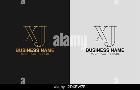 XJ X J initial  based abstract modern minimal creative logo, vector template image. luxury logotype logo, initial logo. Stock Vector