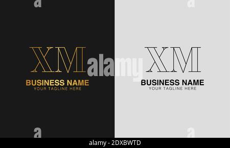 XM X M initial  based abstract modern minimal creative logo, vector template image. luxury logotype logo, initial logo. Stock Vector