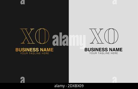 XO X O initial  based abstract modern minimal creative logo, vector template image. luxury logotype logo, initial logo. Stock Vector