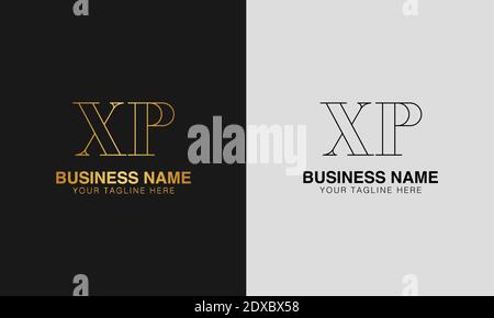 XP X P initial  based abstract modern minimal creative logo, vector template image. luxury logotype logo, initial logo. Stock Vector