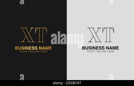 XT X  T initial  based abstract modern minimal creative logo, vector template image. luxury logotype logo, initial logo. Stock Vector