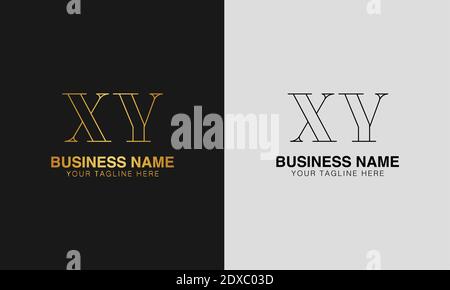 XY X Y initial  based abstract modern minimal creative logo, vector template image. luxury logotype logo, initial logo. Stock Vector