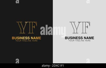 YF Y F initial  based abstract modern minimal creative logo, vector template image. luxury logotype logo, initial logo. Stock Vector