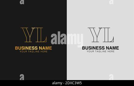 YL Y L initial  based abstract modern minimal creative logo, vector template image. luxury logotype logo, initial logo. Stock Vector