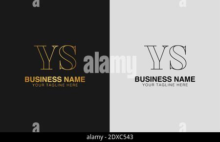YS Y S initial  based abstract modern minimal creative logo, vector template image. luxury logotype logo, initial logo. Stock Vector