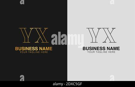 YX Y X initial  based abstract modern minimal creative logo, vector template image. luxury logotype logo, initial logo. Stock Vector