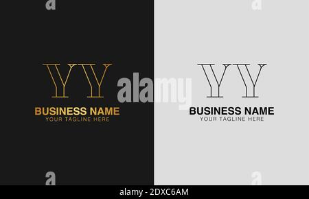 YY Y initial  based abstract modern minimal creative logo, vector template image. luxury logotype logo, initial logo. Stock Vector