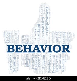 Behavior typography word cloud create with text only Stock Photo - Alamy