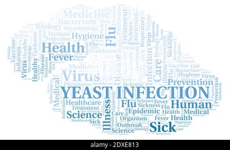 Yeast Infection typography word cloud create with text only. Stock Photo
