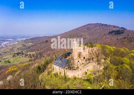 Luftaufnahme, Deutschland, Hessen, Bensheim, Bergstrasse, Schloss Auerbach, Stock Photo