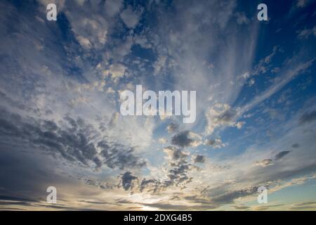 A Dramatic Sky With Clouds, backgrund Stock Photo