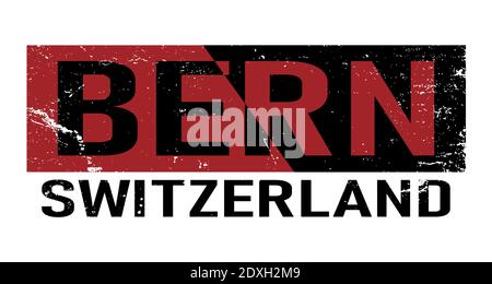 Bern City of Switzerland. Editable logo vector design. Stock Vector