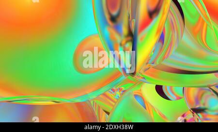 Abstract colorful circles background, 3D rendering Stock Photo