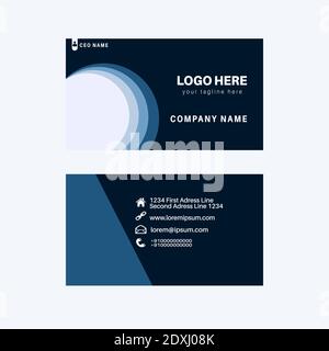 Business and visiting card template design. Stock Vector