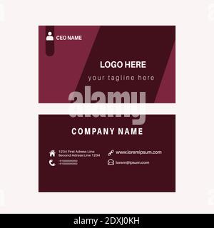 Business and visiting card template design. Stock Vector