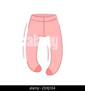 Funny baby pantyhose - isolated vector illustration. Casual baby clothing, single clipart. Infant fashion - object of kid wardrobe Stock Vector