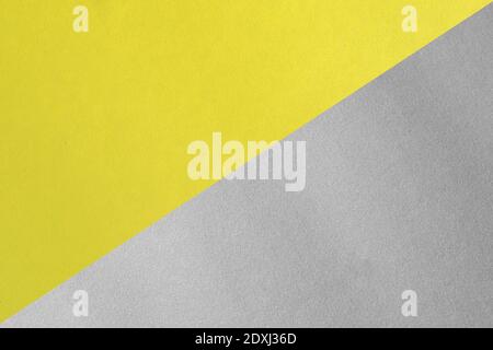 Empty yellow gray paper color background with clean pastel textured surface for design concept. Stock Photo