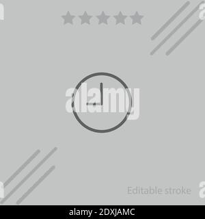 circular wall clock vector icon modern simple vector illustration Stock Vector