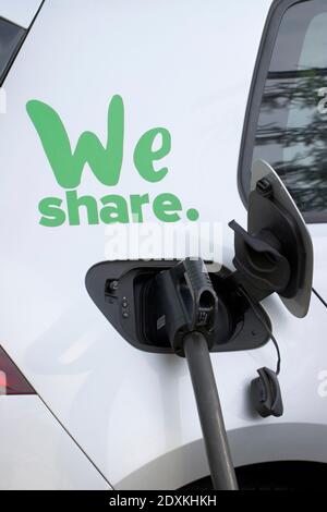 WeShare – electric car sharing from Volkswagen Stock Photo