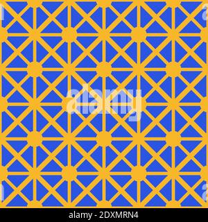 Exotic chinese geometric pattern with rhombuses. Seamless crossing ornament with modern minimalist arabesques Stock Vector