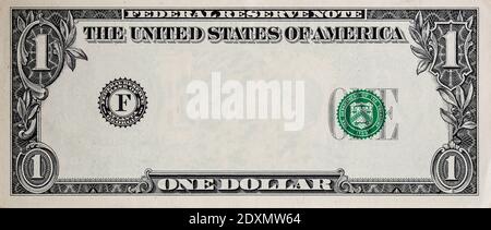 U.S. 1 dollar border with empty middle area Stock Photo