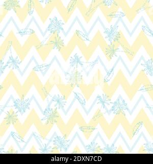 Vector seamless pattern with palm trees Stock Vector