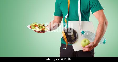 Man measuring body composition balance, holding handles of a medical scales  during Inbody test Stock Photo - Alamy