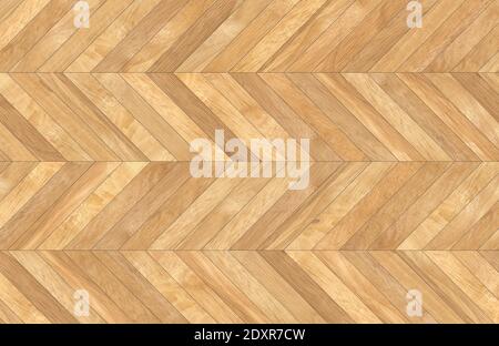 High resolution of a perfect herringbone wooden parquet - Texture and background top view. Stock Photo