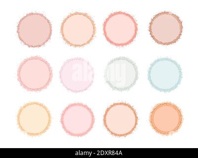 Icons grunge splash splatter shape pastel Stock Vector