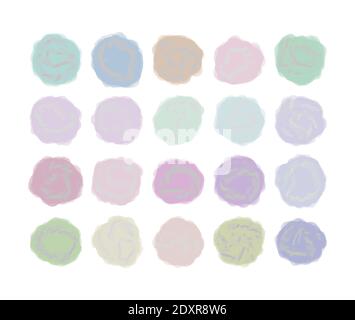 Icons grunge splash splatter shape pastel splatter Stock Vector