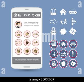 Phone stories social icons story of web Stock Vector