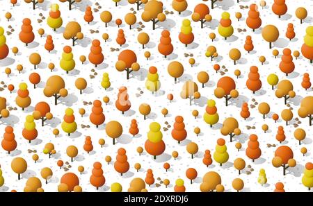 Forest desert pattern seamless background Stock Vector